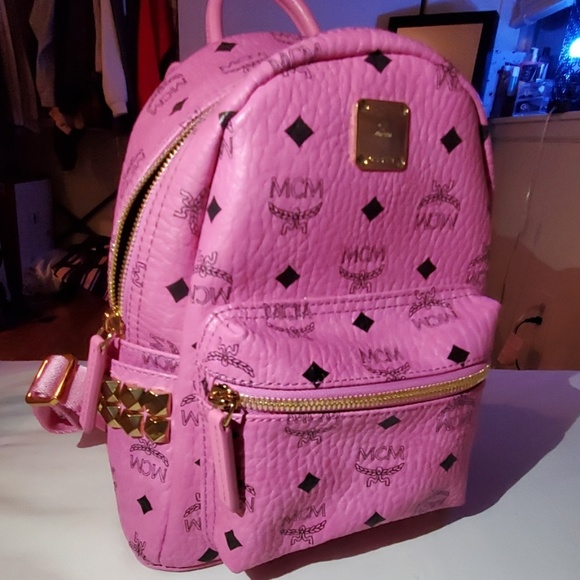 pink mcm bookbag